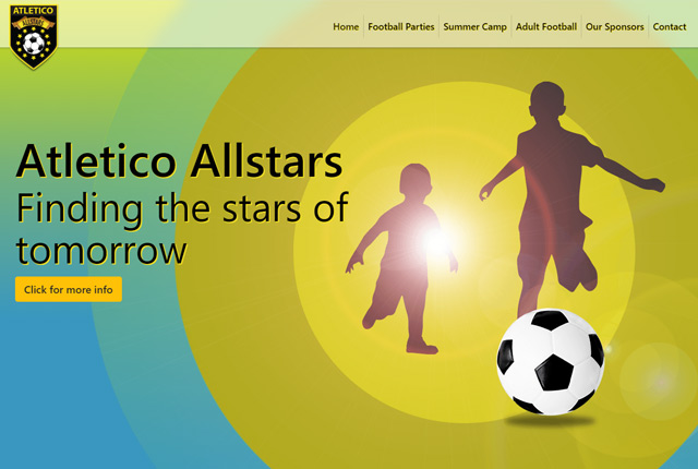 Atletico Allstars website design